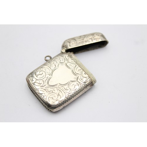 657 - Antique Edwardian 1903 Birmingham STERLING SILVER Vesta / Match Case (20g)