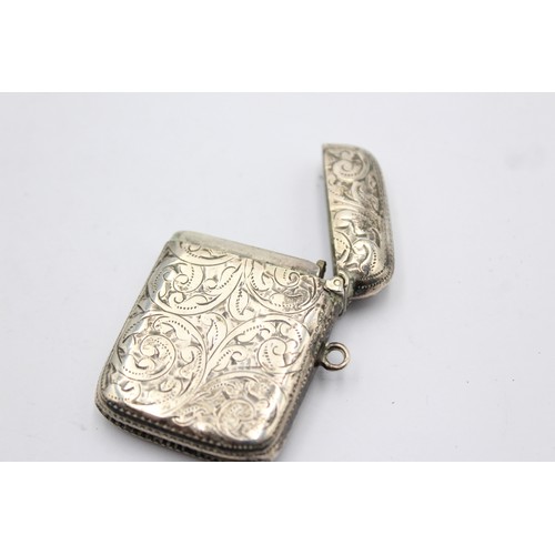 657 - Antique Edwardian 1903 Birmingham STERLING SILVER Vesta / Match Case (20g)