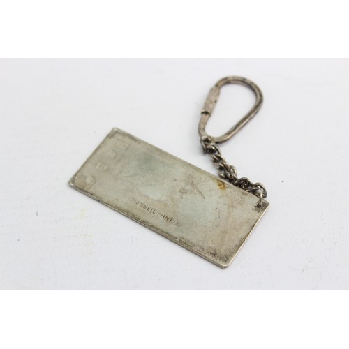 658 - Hallmarked 1991 Birmingham STERLING SILVER Keyring (24g)