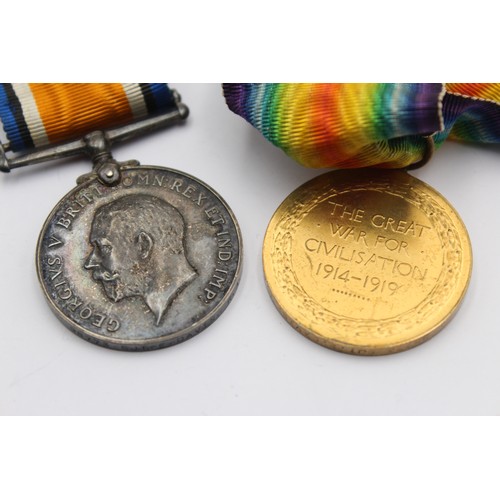 411 - WW1 Medal Pair & Original Ribbons Named 98773 Sgt E. Davis, RA