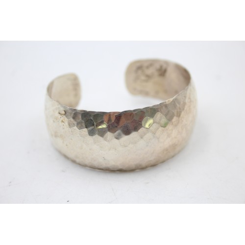 442 - 2 X .925 Textured Bracelets/Bangle (54g)