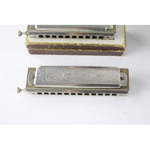 489 - 6 x Assorted Vintage HARMONICAS Inc Parrot, Hohner, Hero Etc