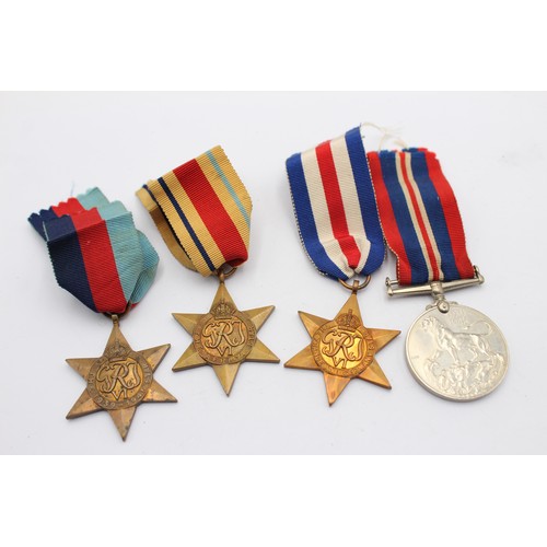 503 - 4 x WW2 Medals Inc Africa, France & Germany Stars