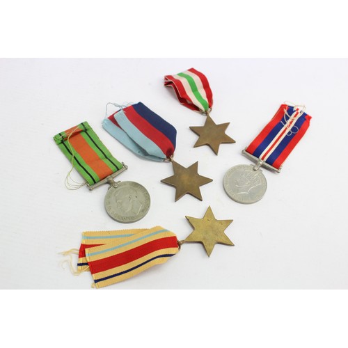 507 - 5 x WW2 Medals Inc Africa & Italy Stars