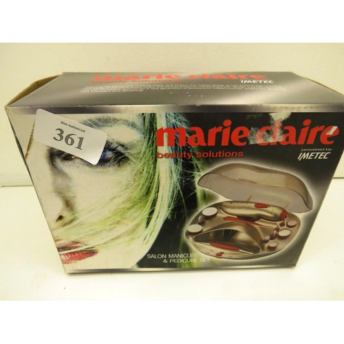 361 - MARIE CLAIRE SALON MANICURE AND PEDICURE SET