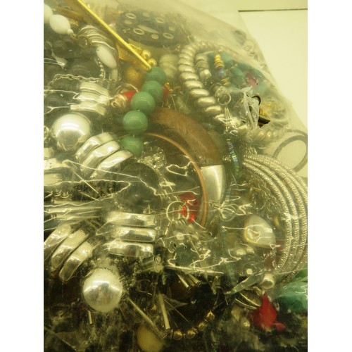 241 - 10KG BAG OF COSTUME JEWELLERY