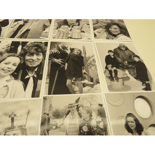 225 - COLLECTION OF DR WHO PHOTOGRAPHS- HARTNELL, TROUGHTON, BAKER - APPROXIMATELY 20