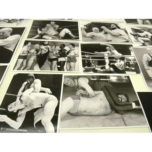 227 - BRITISH WRESTLERS PHOTOGRAPHS- BIG DADDY, GIANT HAYSTACKS, MICK MCMANUS- APPROXIMATELY 20