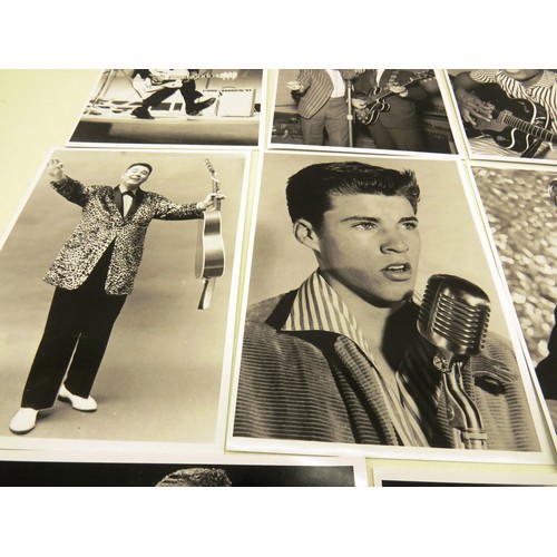 228 - COLLECTION OF ROCK N ROLL PHOTOGRAPHS- TOMMY STEELE, BILL HALEY, BILLY FURY- APPROXIMATELY 20