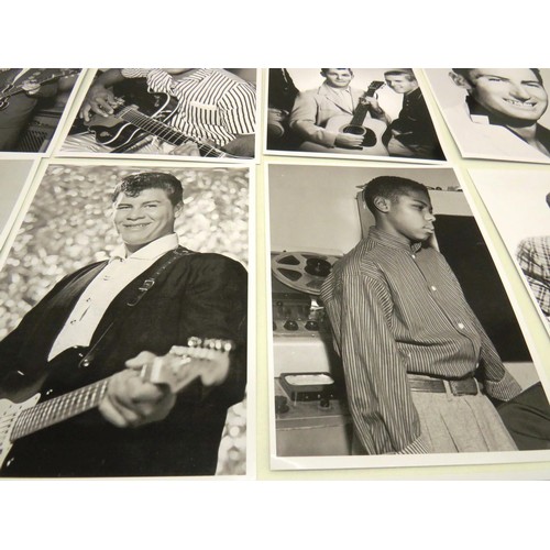 228 - COLLECTION OF ROCK N ROLL PHOTOGRAPHS- TOMMY STEELE, BILL HALEY, BILLY FURY- APPROXIMATELY 20