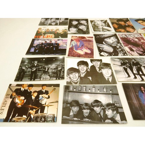 229 - POSTCARD COLLECTION- BEATLES, ELVIS, ROLLING STONES- APPROXIMATELY 30