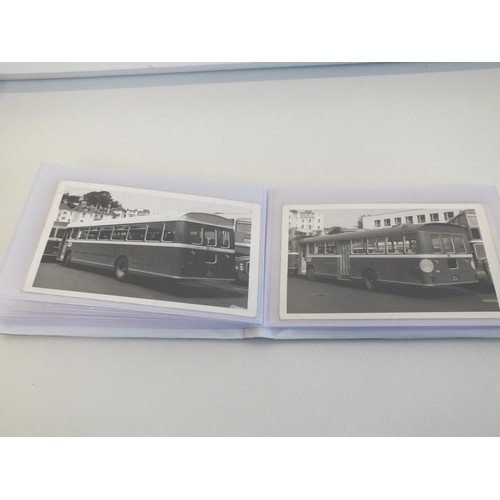 2 - PHOTO ALBUM WITH 38 POSTCARDS PHOTOS OF BUSES