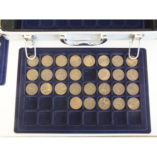 169 - LARGE COLLECTION OF PRE DECIMAL COINS IN METAL CARRY CASE