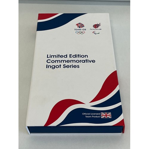 182 - LIMITED EDITION COMMEMORATIVE INGOT SERIES - TEAM GB AND PARALYMPICSGB GOLDEN LAYERED INGOT SET - A ... 