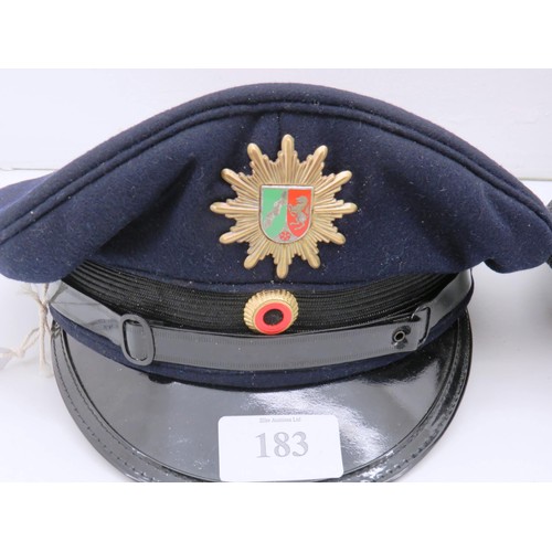 183 - 2 x CONTINENTAL MILITARY / POLICE CAPS