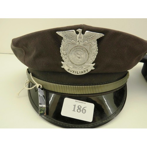 186 - 2 x CONTINENTAL MILITARY / POLICE CAPS