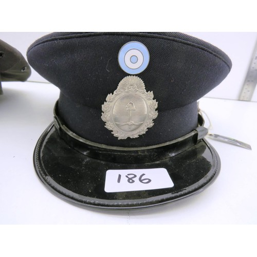 186 - 2 x CONTINENTAL MILITARY / POLICE CAPS