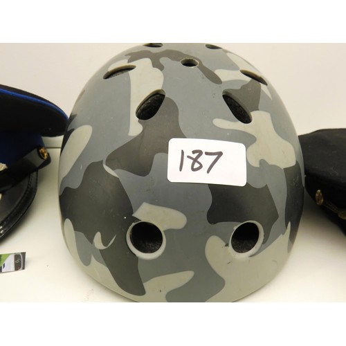 187 - 2 x CONTINENTAL MILITARY / POLICE CAPS PLUS CAMO BIKE HELMET