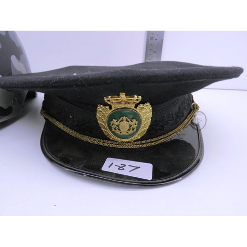 187 - 2 x CONTINENTAL MILITARY / POLICE CAPS PLUS CAMO BIKE HELMET