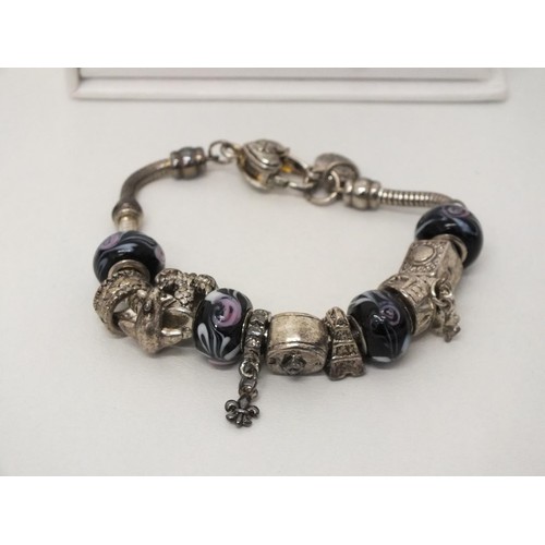 370 - FASHION CHARM BRACELET IN PANDORA GIFT BOX