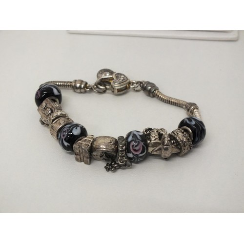 370 - FASHION CHARM BRACELET IN PANDORA GIFT BOX