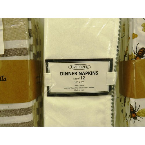 316 - 5 x URBAN VILLA NAPKIN SETS OF TWELVE