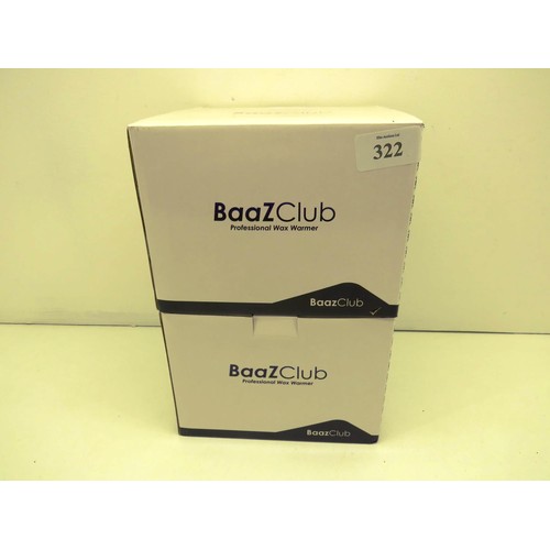 322 - 2 x BAAZ CLUB PROFFESSIONAL WAX WARMER