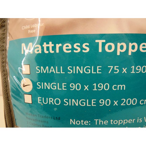 325 - 10cm THICK MATTRESS TOPPER SINGLE 90 x 190CM