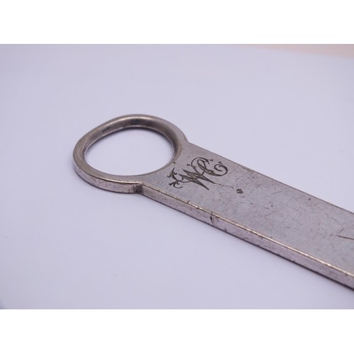 395 - VINTAGE ELECTRO PLATED LETTER OPENER WITH MONOGRAM