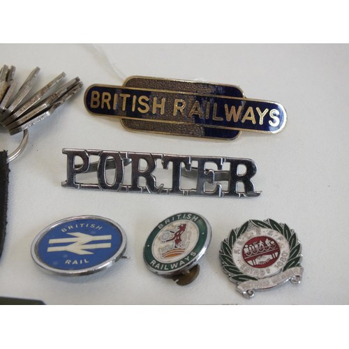 280 - COLLECTION OF ASSORTED RAILWAY BADGES, BUTTONS ETC