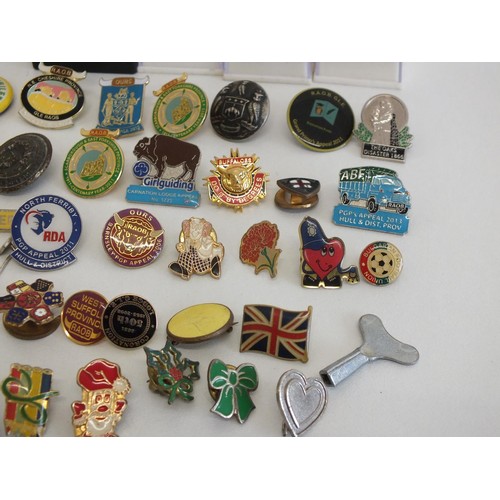 284 - JOBLOT OF ASSORTED BADGES ETC