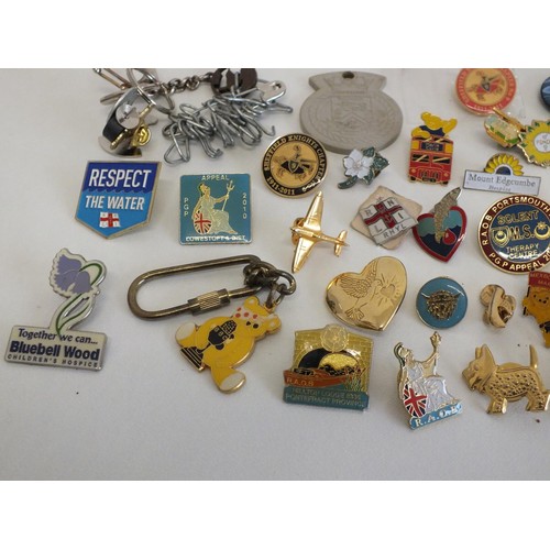 285 - JOBLOT OF ASSORTED BADGES ETC