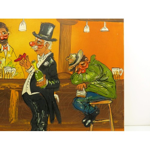 24 - CANVAS PAINTING OF BAR SCENE