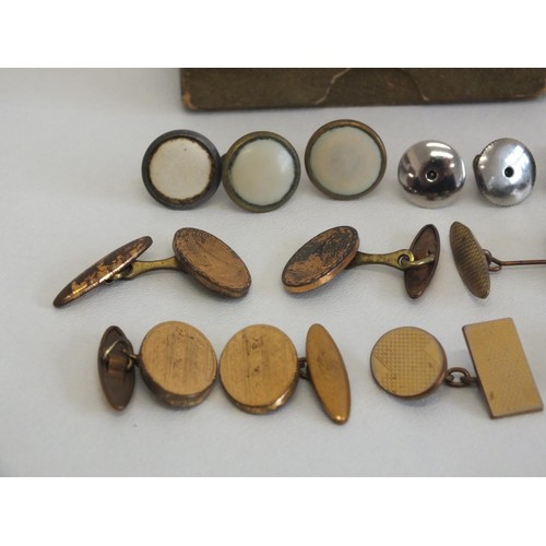 112 - SEVEN SETS OF VINTAGE CUFFLINKS