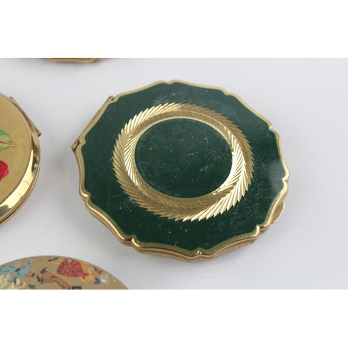 8 x Assorted Vintage STRATTON COMPACTS Inc Roses, Gold Tone, Spanish etc