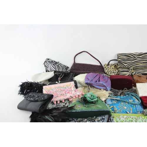 610 - 30 x Assorted Ladies Clutch Handbags Inc Jaeger, Lulu Guinness, Ted Baker etc