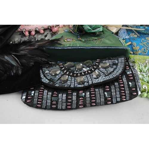 610 - 30 x Assorted Ladies Clutch Handbags Inc Jaeger, Lulu Guinness, Ted Baker etc