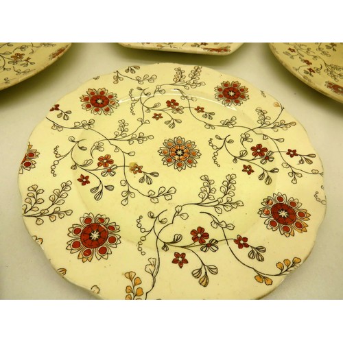 20 - SIX ORIENTAL IVORY CYPRUS PATTERN PLATES