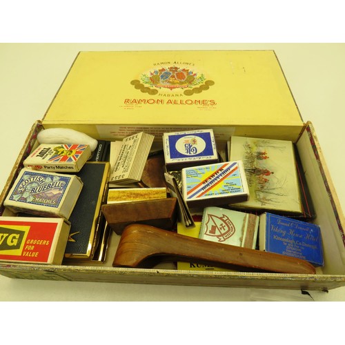 57 - VINTAGE CIGARETTE CASE AND ASSORTED TOBACCANIA