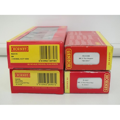 314 - 4x HORNBY OO GAUGE ROLLING STOCK MODELS
R6641A - BR 4 WHEEL CCT VAN
R 6124A - BR21 TON HOPPER B41455... 