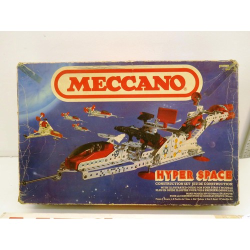 122 - MECCANO HYPER SPACE SETS, ONE EARLY VERSION AND ONE LATER COMPLETE SET, INCLUDING STICKERS