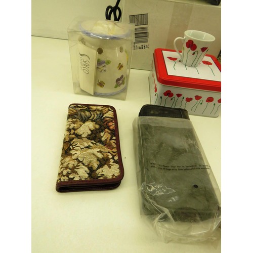 351 - BOX OF MISCELLANEOUS INCLUDES BABYLISS TONGS, WATCH STRAP SET, NEW TOASTER ETC