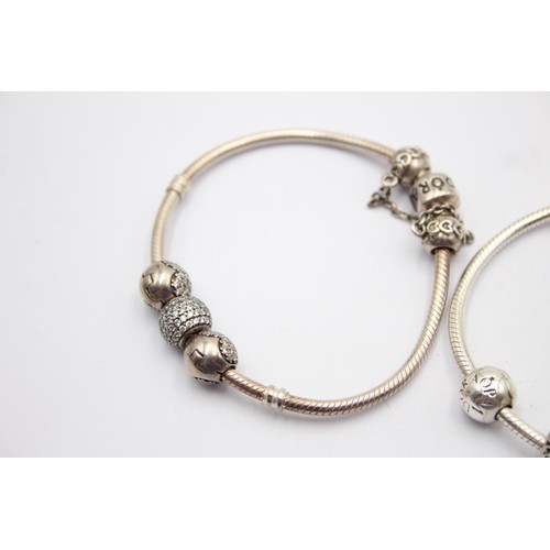 597 - X 3 .925 Pandora Bracelets (60g)