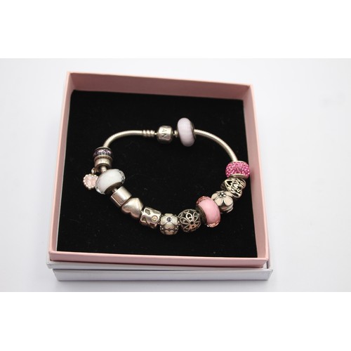 603 - .925 Pandora Bracelet With Charms (52g)