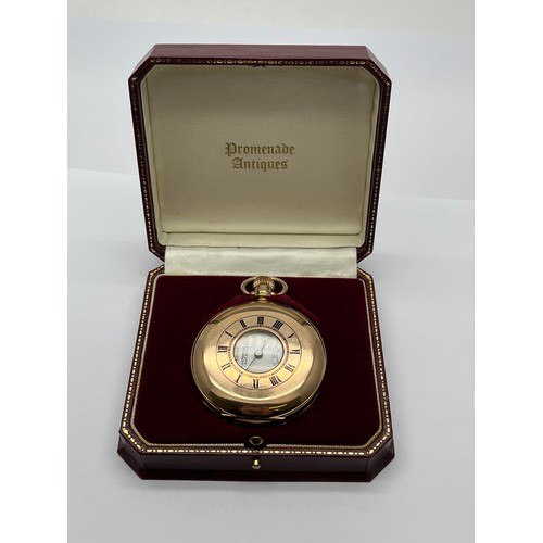 65B - GENTS 9ct GOLD HALF HUNTER POCKET WATCH BY 'ROLEX'
50mm CASE DIAMETER - HAND WOUND 17 JEWEL MOVEMENT... 