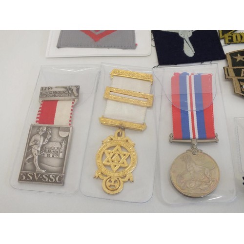 52 - VARIOUS MEDALS, BADGES AND BUTTONS