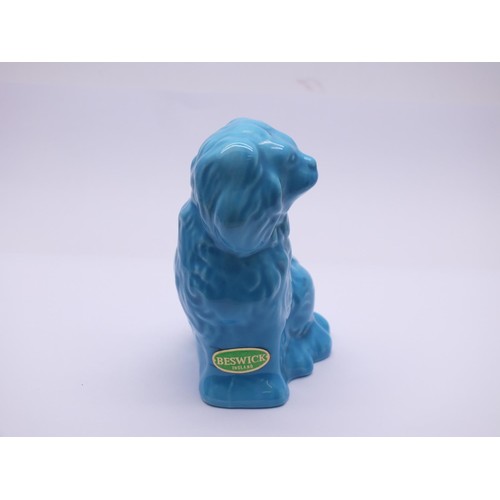 223 - RARE BLUE GLAZED SPANIEL DOG BESWICK