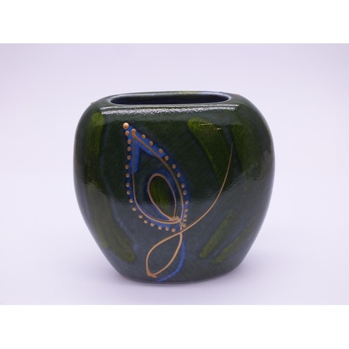 230 - ANITA HARRIS SMALL PEACOCK VASE