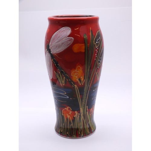 233 - ANITA HARRIS DRAGONFLY VASE