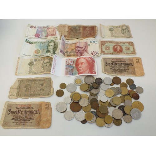 286 - SELECTION OF VINTAGE ALL WORLD COINS AND NOTES